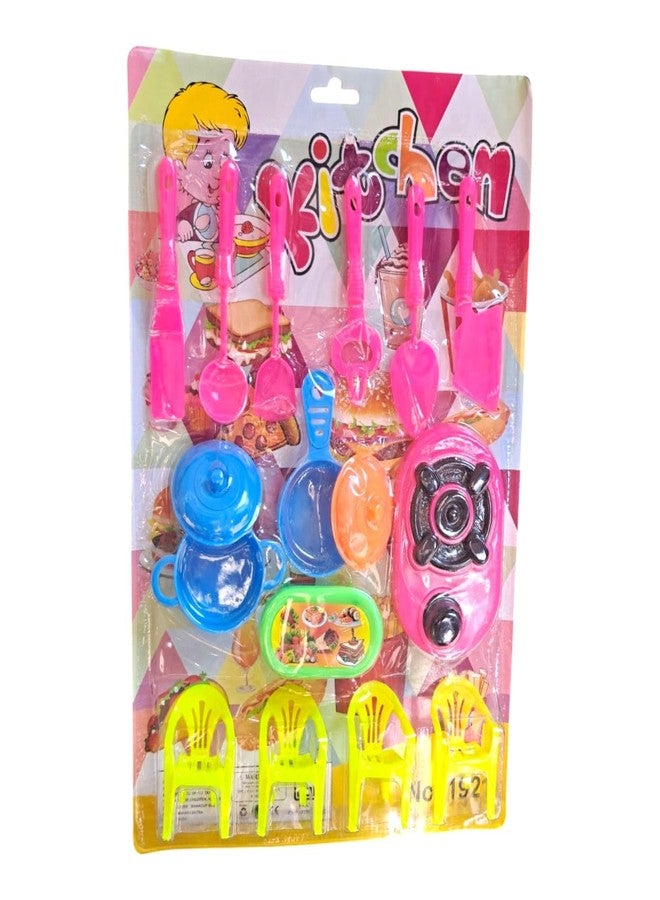 JNiL Kitchen Set Roll Play Toys for Girls Toys for Girl's 4 Chairs 6 Spoon Toys Girl's & Boys ( Pack of 1 ) - Image 2